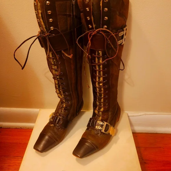 Dior | Shoes | Christian Dior Shearling Suede Laceup